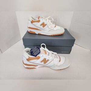 New Balance 550 BB550LSC Sneakers White/Burnt Orange Mens 8 NIB Streetwear